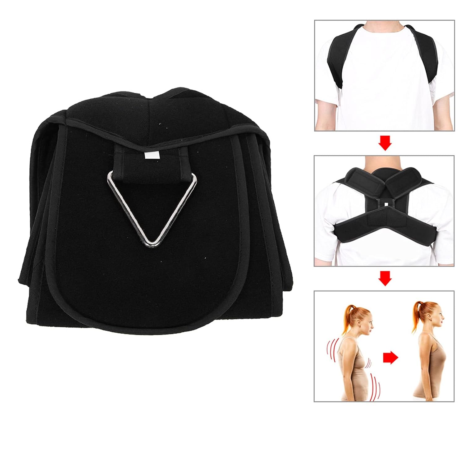 Back Neck Brace Adjustable Back Shoulder Posture Corrector Belt Clavicle Spine Support