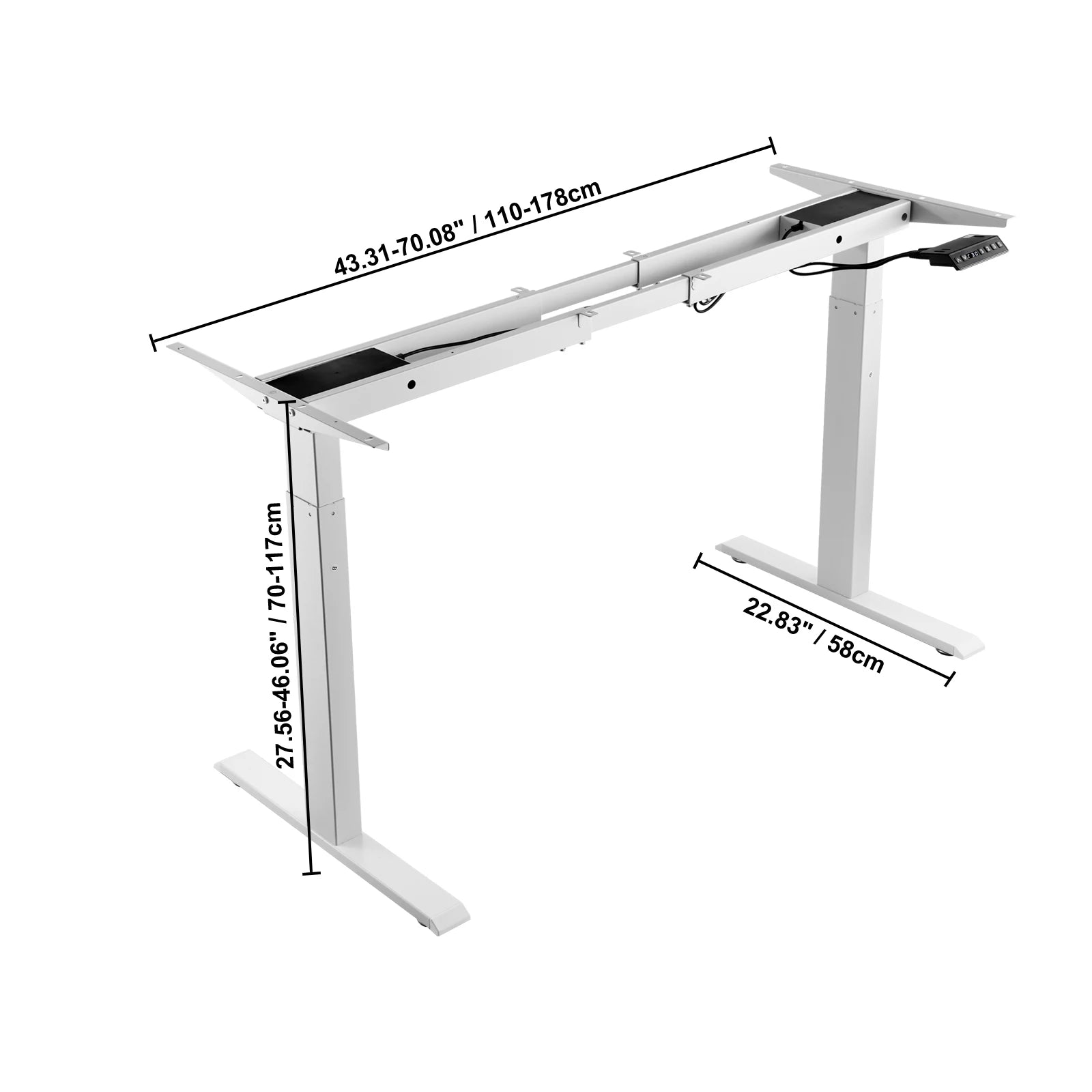 Standing Desk for Home and Office Black white