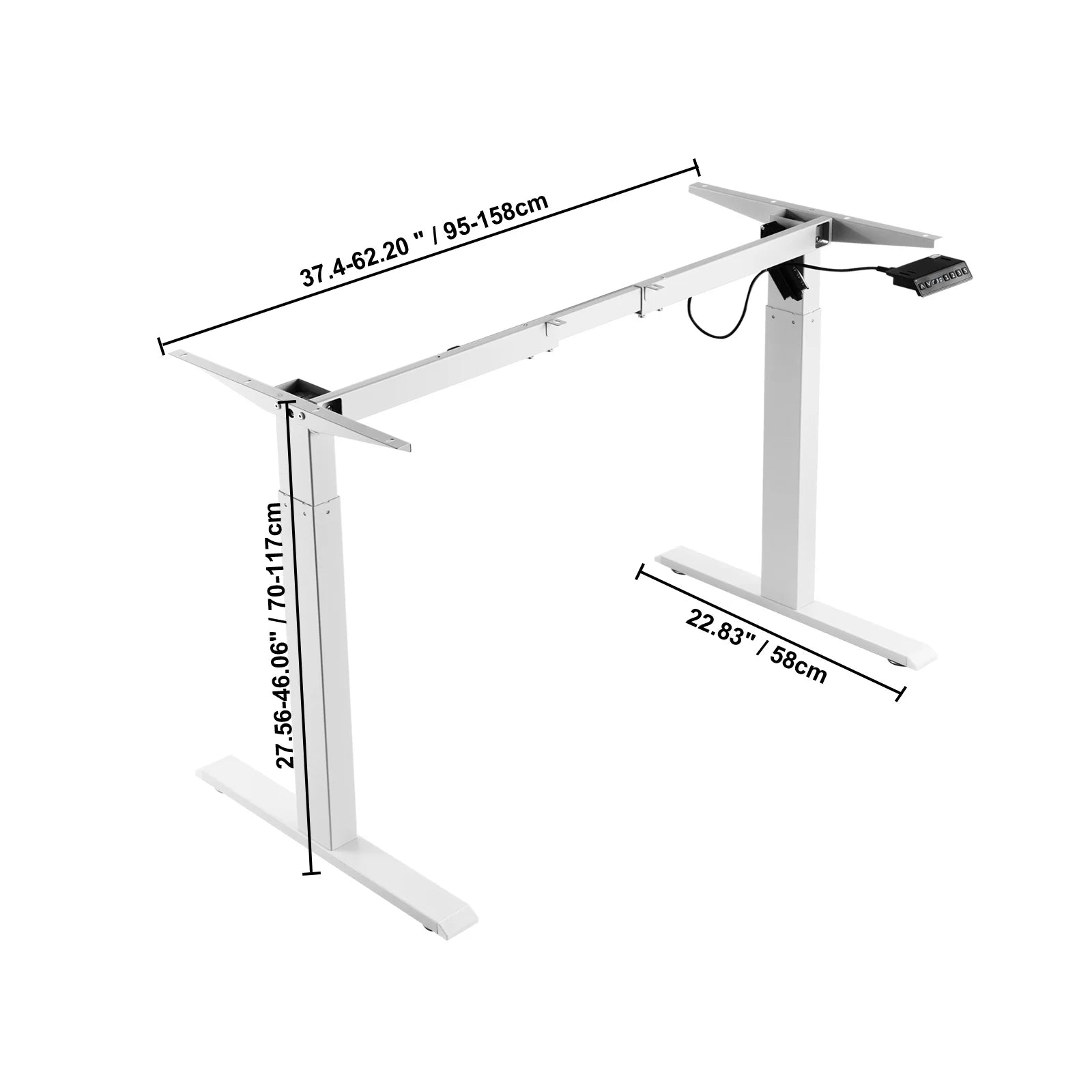 Standing Desk for Home and Office Black white