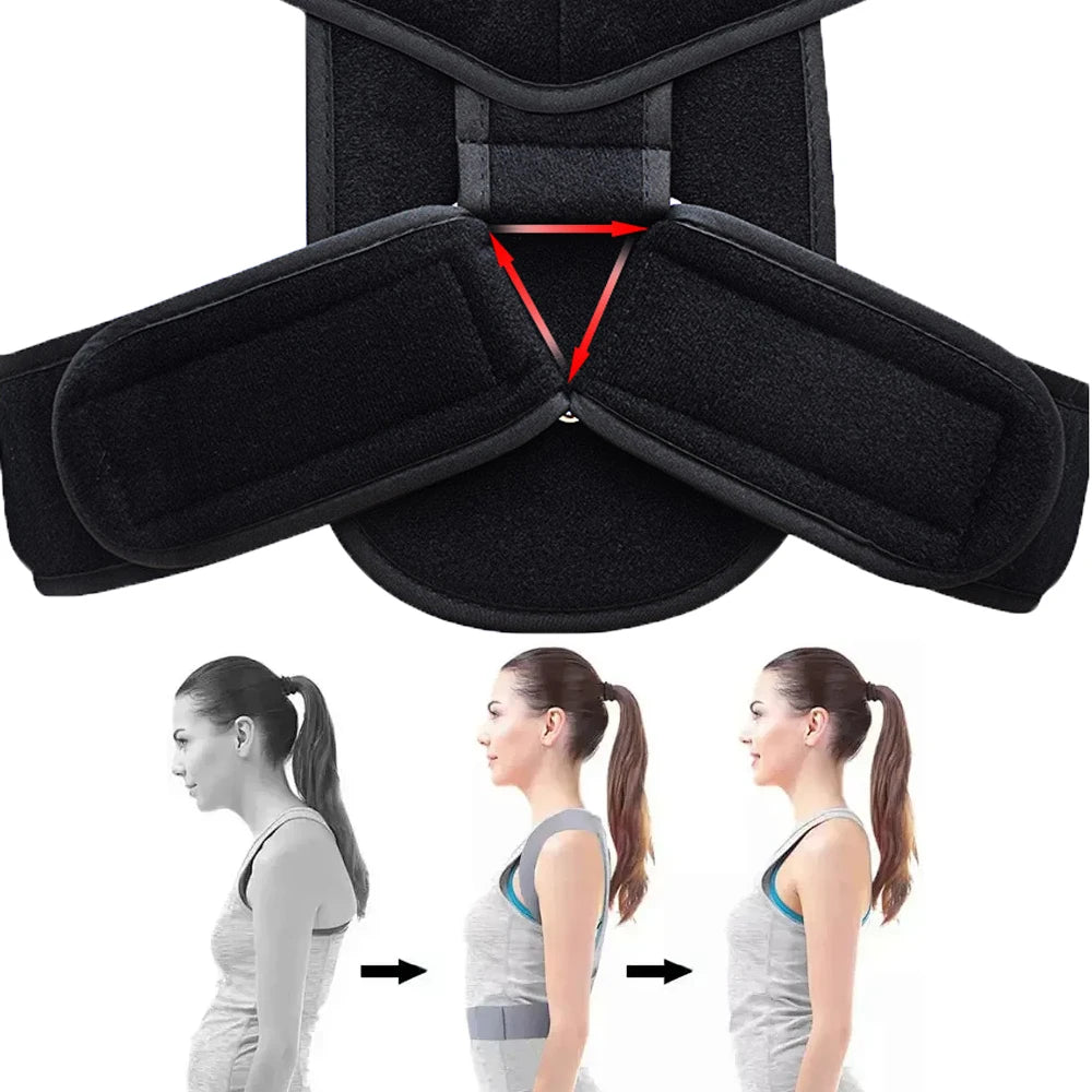 Back Neck Brace Adjustable Back Shoulder Posture Corrector Belt Clavicle Spine Support