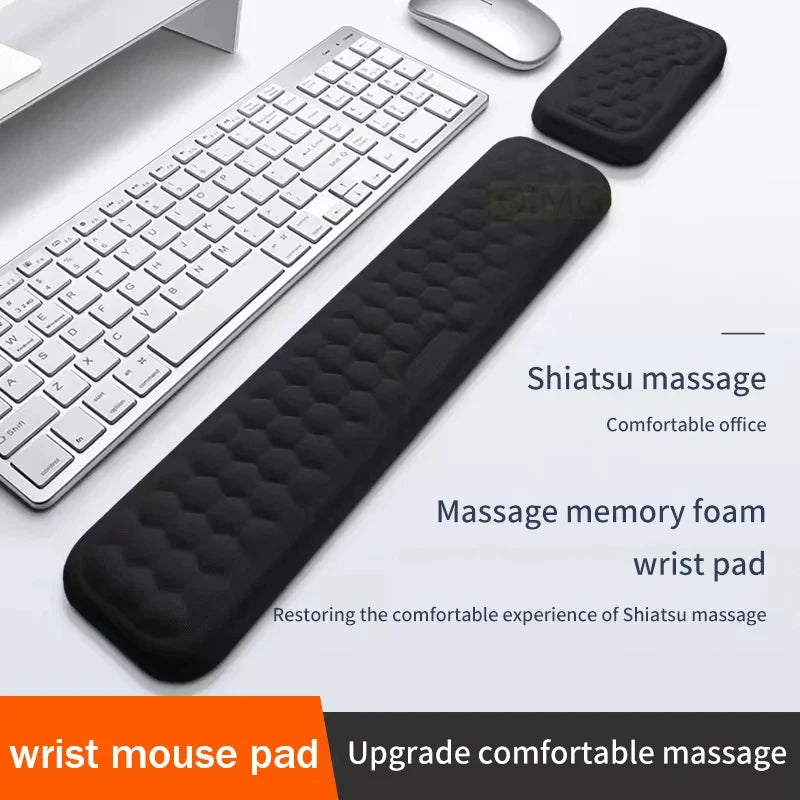 Wrist Mouse & Keyboard Protection Rest Pad Massage Texture For PC Laptop Gaming or Office